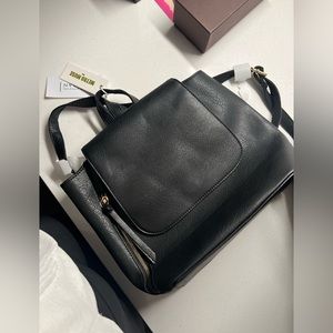 NWT Metro Muse Black Vegan Leather Backpack
